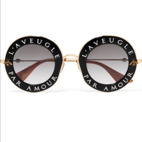 Gucci Accessories - x sold xGucci round L'Aveugle Par Amour sunglasses